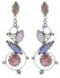 Preview: Twisted Flowers earrings in brown-multi/antique silver - Konplott